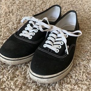 Women’s authentic black Vans